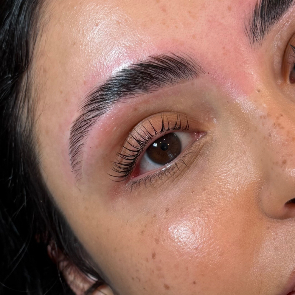 Brow lamination x Korean lash lift at lily brows in Chicago, IL