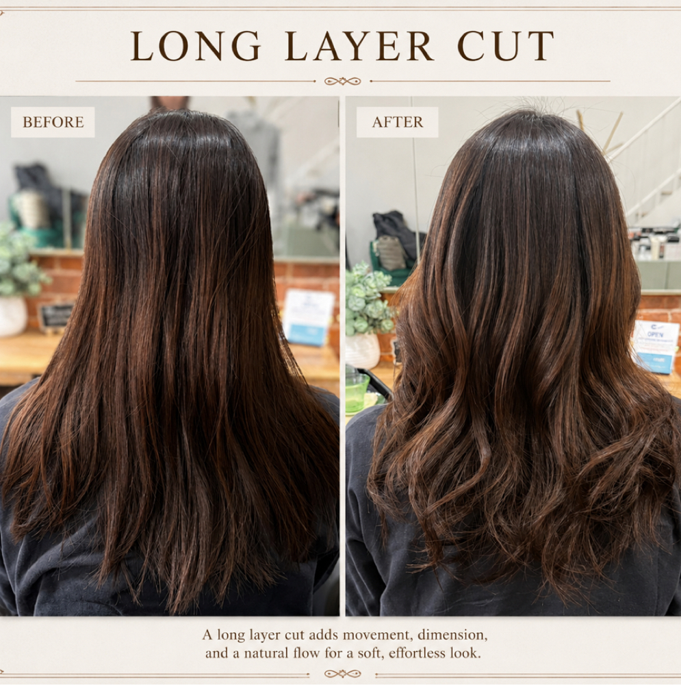Medium Long Haircut and style at Maison Beauty NYC in Newyork, NY