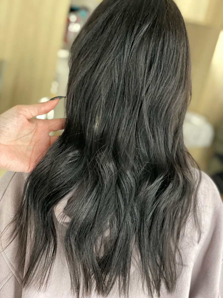Long Solid Hair Color