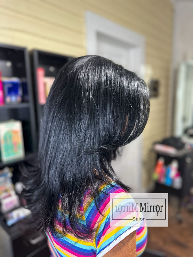 Root Touch Up With Cut And Blowout