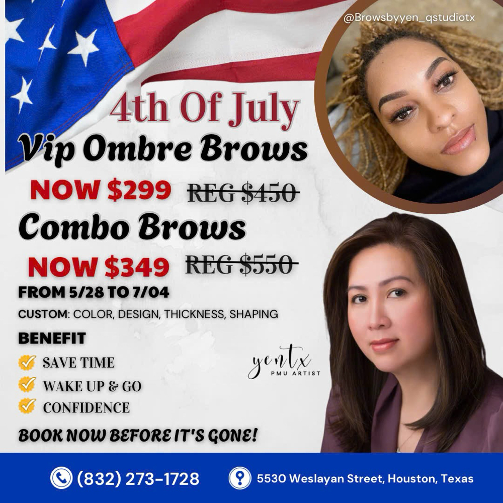 VIP Combo brows (4th of July)