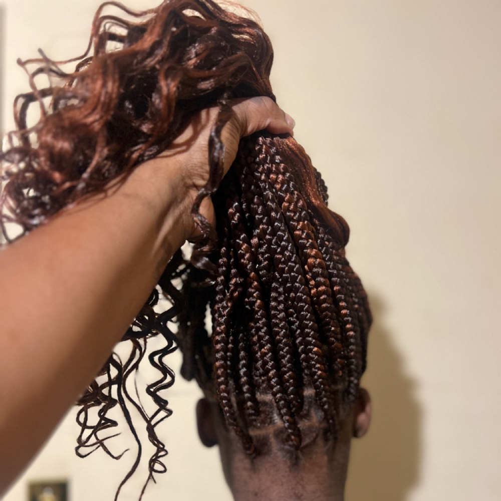 Medium knotless braids