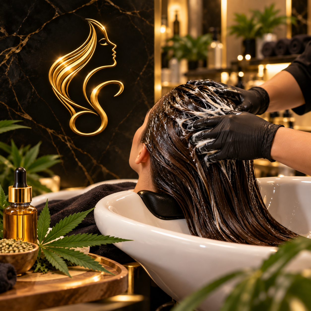 Leaf & Flower Hair Treatment at Ellie’s secret salon in Irvine, CA
