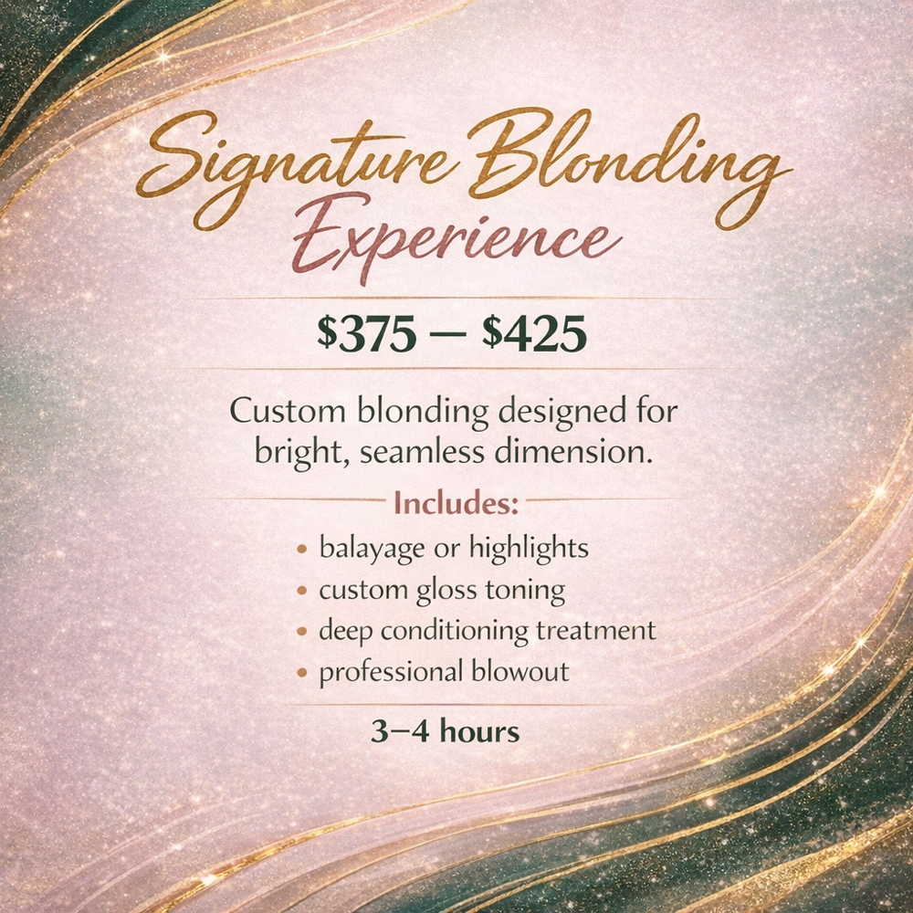 Signature Blonding Experience at Creative Chemistry Salon in Katy, TX