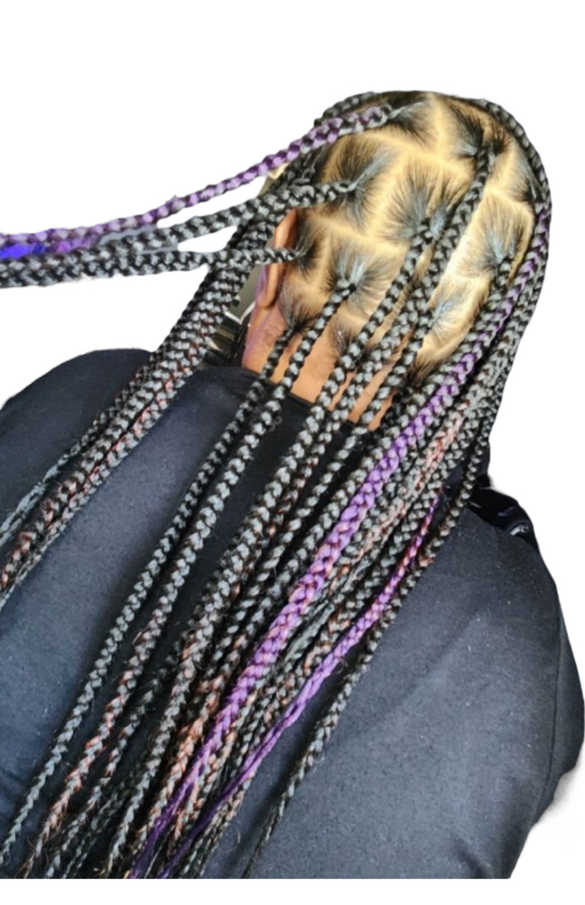 Large Knotless Box Braids