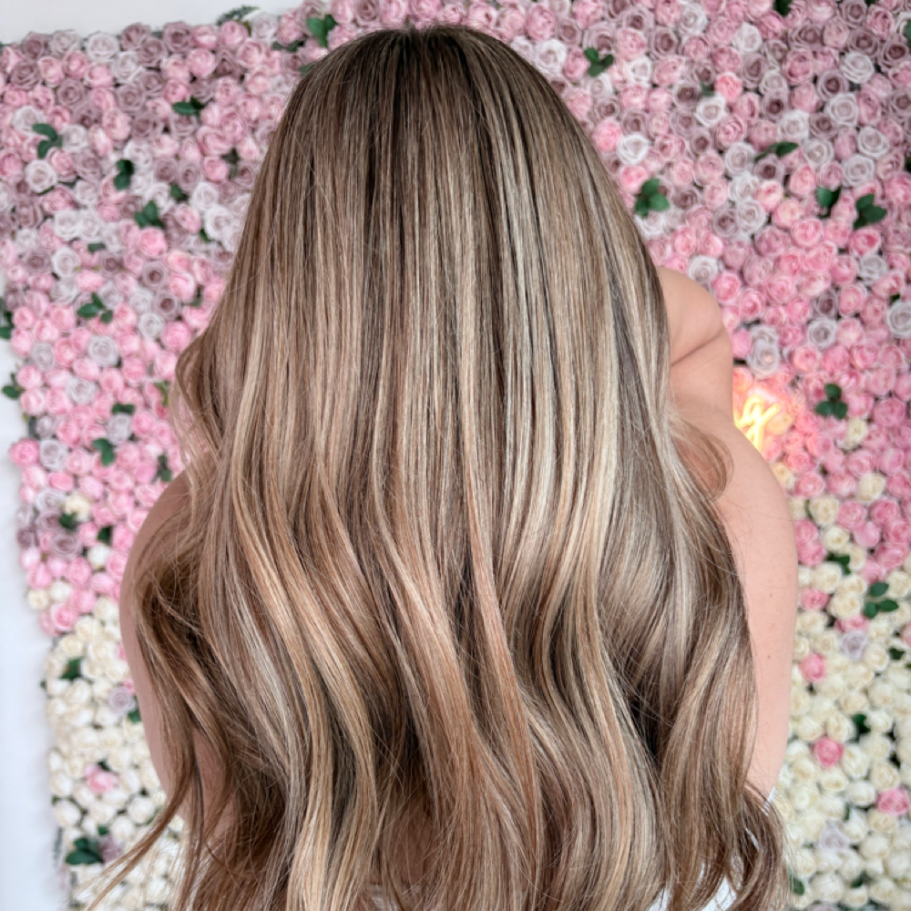 Full Highlight at Rhinestone Revival hair co. in Farmersville, TX