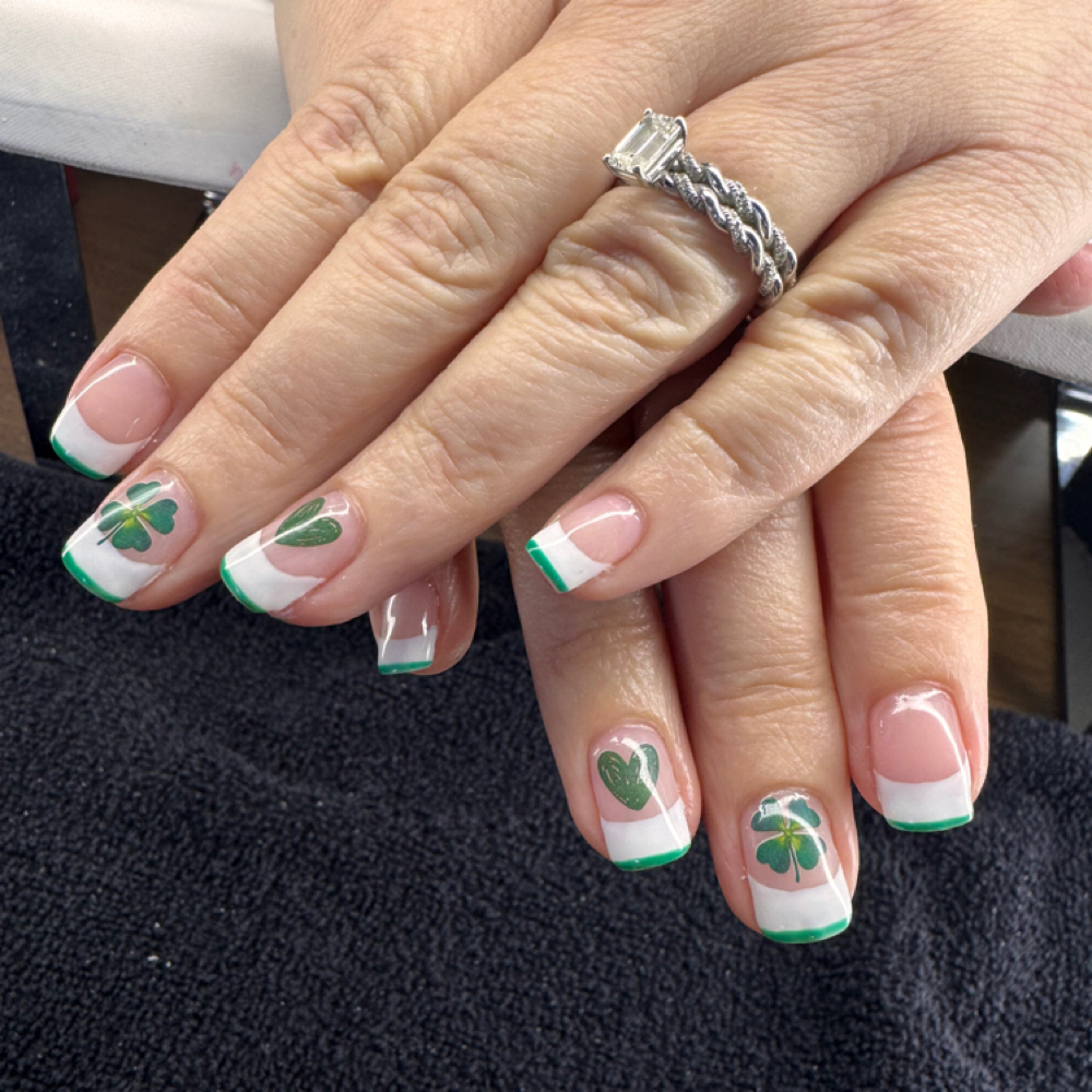 Handpainted French Tips at BELLA CHRISTINE'S NAIL STUDIO in Jefferson, OH