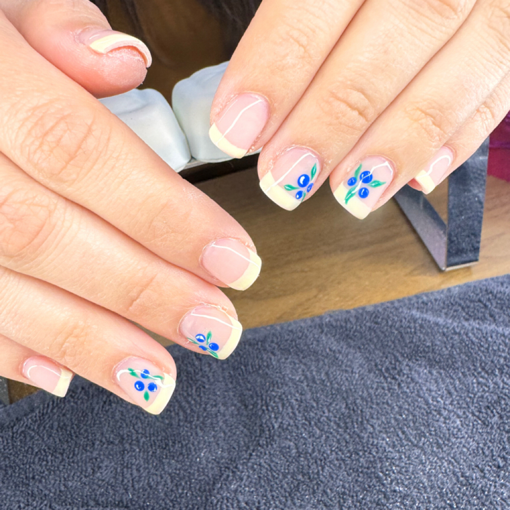 Handpainted French Tips at BELLA CHRISTINE'S NAIL STUDIO in Jefferson, OH