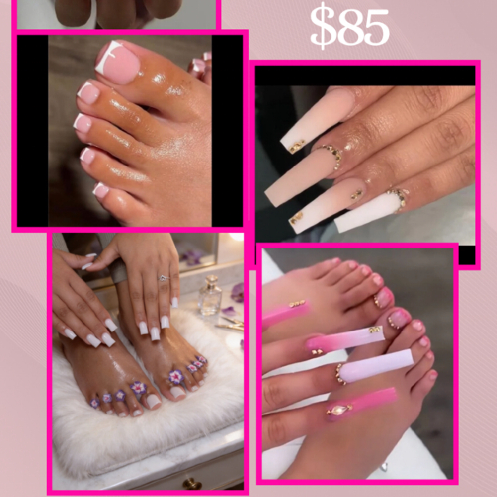 June Special at French Nails & Cocktails by Princess Bling Nail Studio in Dallas, TX