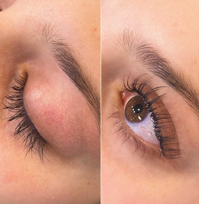 Eyelash lift and tint
