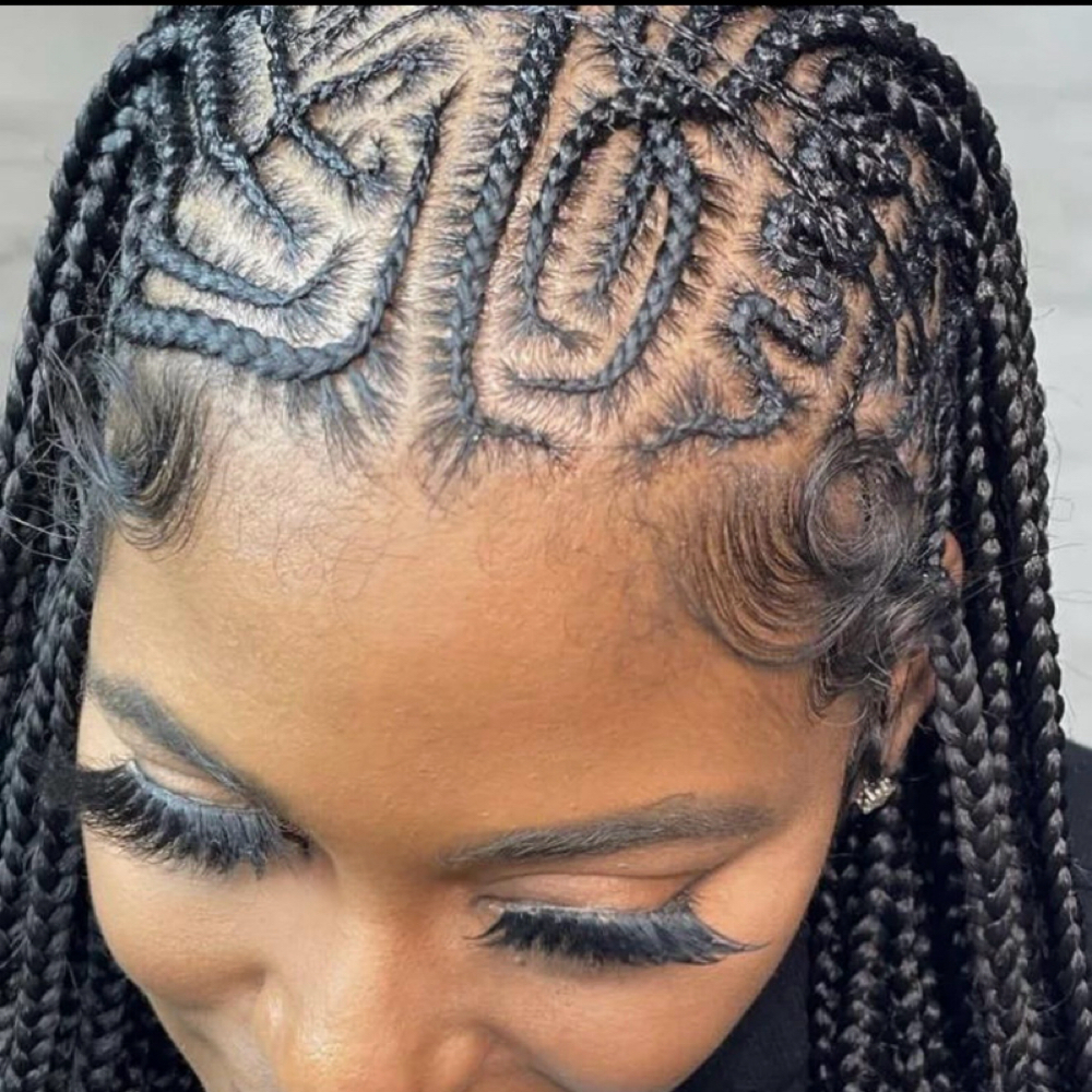 Fulani + Knotless at HouseoflocsandBraidsTX in Mansfield, TX