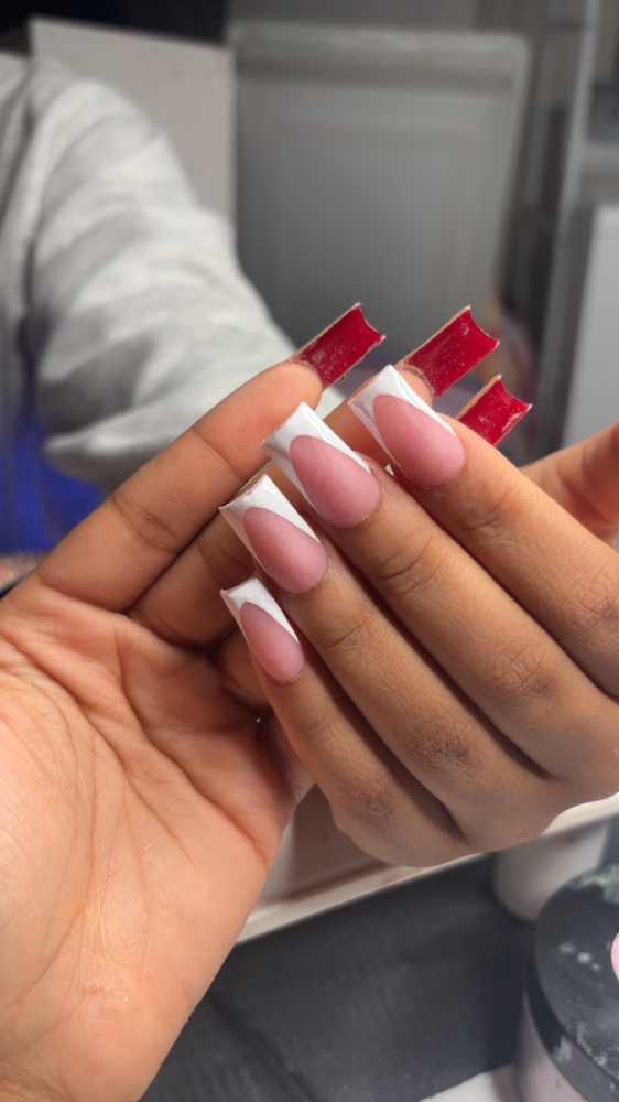 Medium French Tips at Nails By Avi in Cincinnati, OH