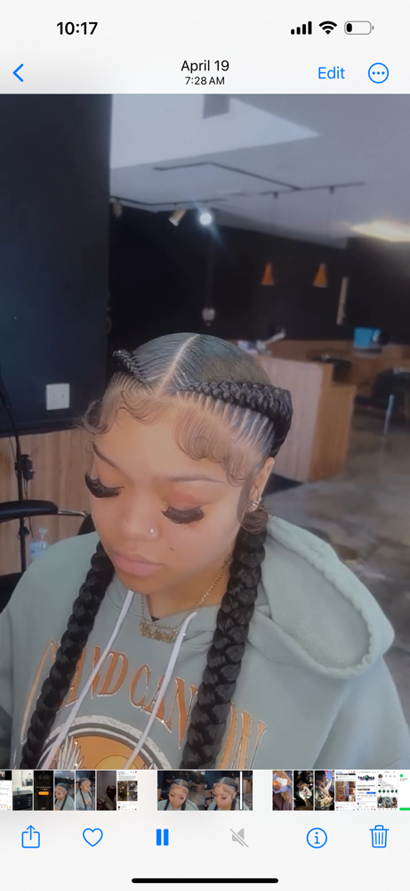 2 Stitch Feed In Braids