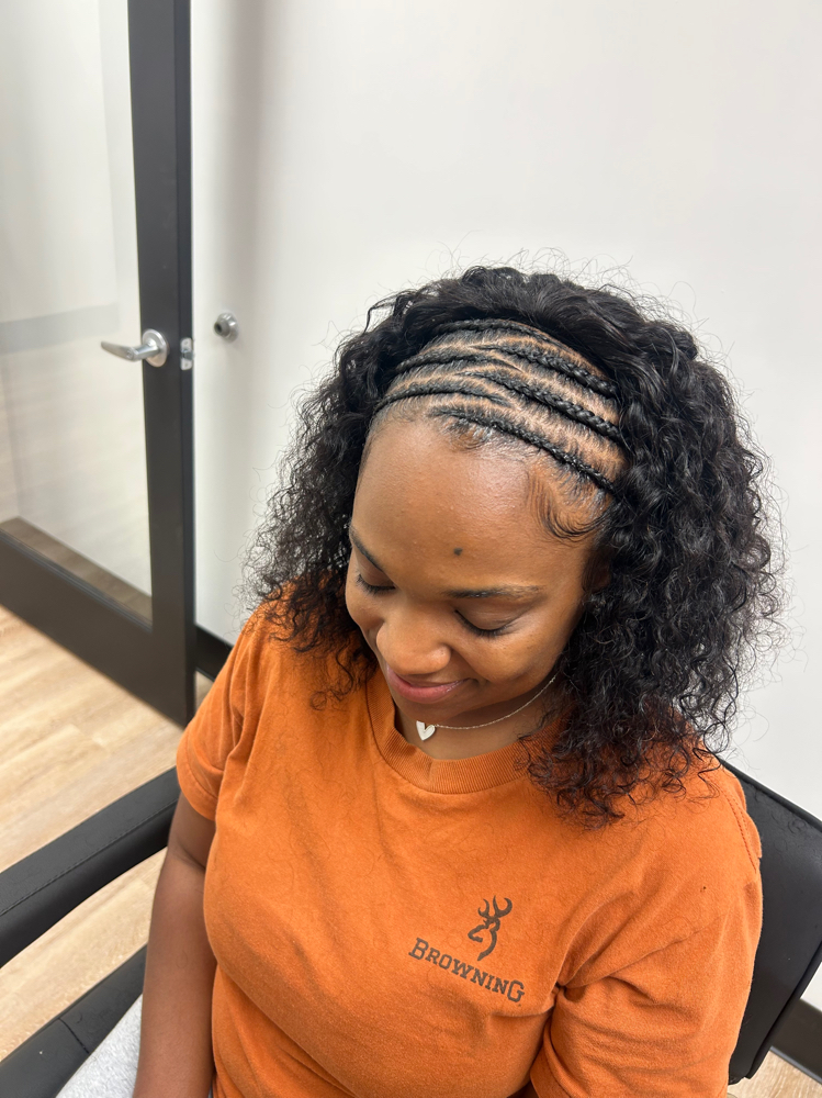 Half Braids Half Sew In