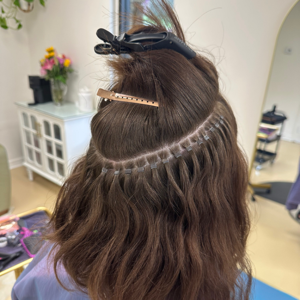 Extention Full Install 1 Row at Palace Hair Studio in Fayetteville, AR