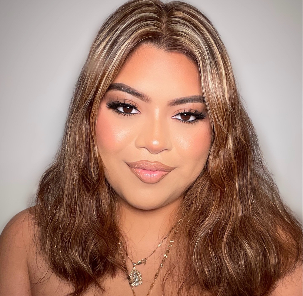 Natural Glam with lashes at Andrew Hernandez