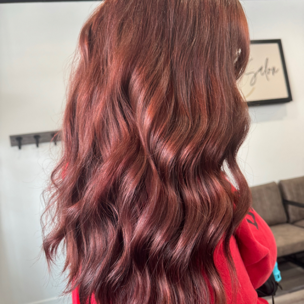 Single process all over color at Serenity Salon in Akron, IA