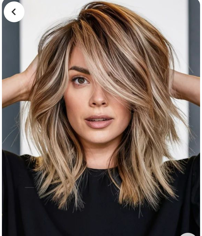 Women Haircut With Blowdry