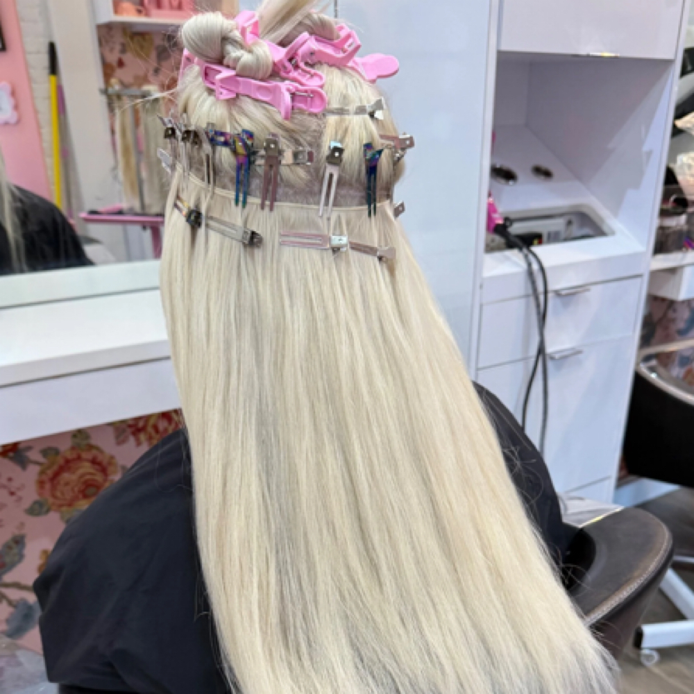 Mini Weft Move Up (Under 4 Weeks) at Sorella Hair co. in Las Vegas, NV