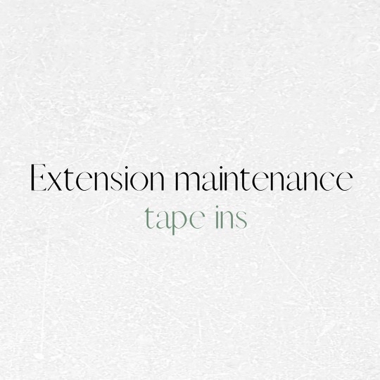 Extension Maintenance Tape Ins