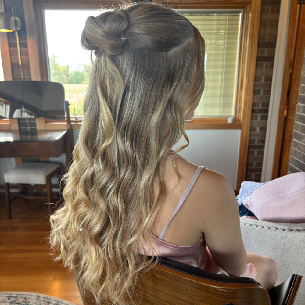 Half Updo at Hair By Emilie in Louisville, KY