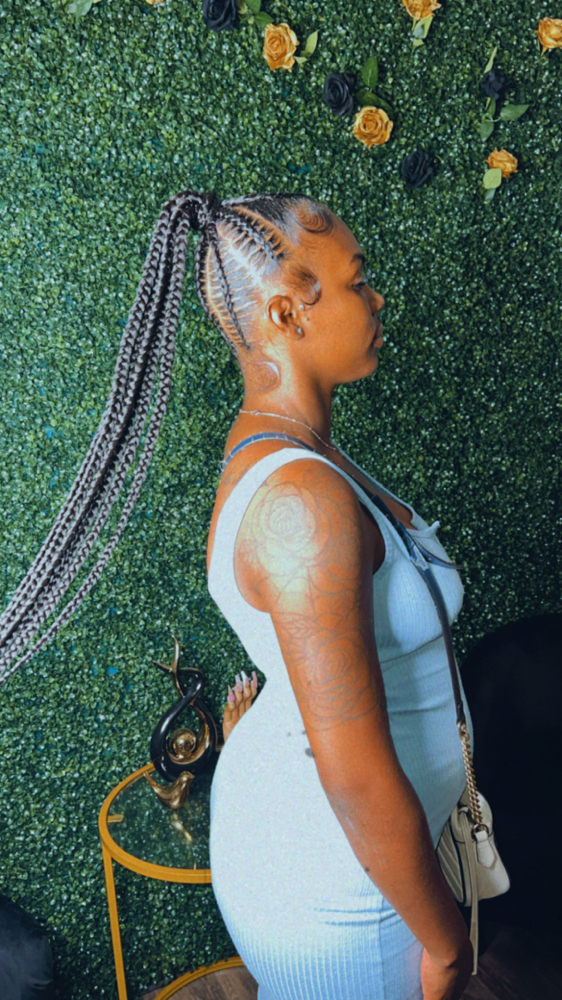 Feed in ponytail