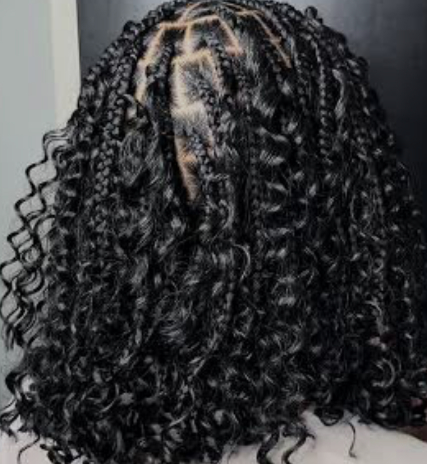 Short Boho Knotless Braids Medium at Loc’d -N in Fountain, CO