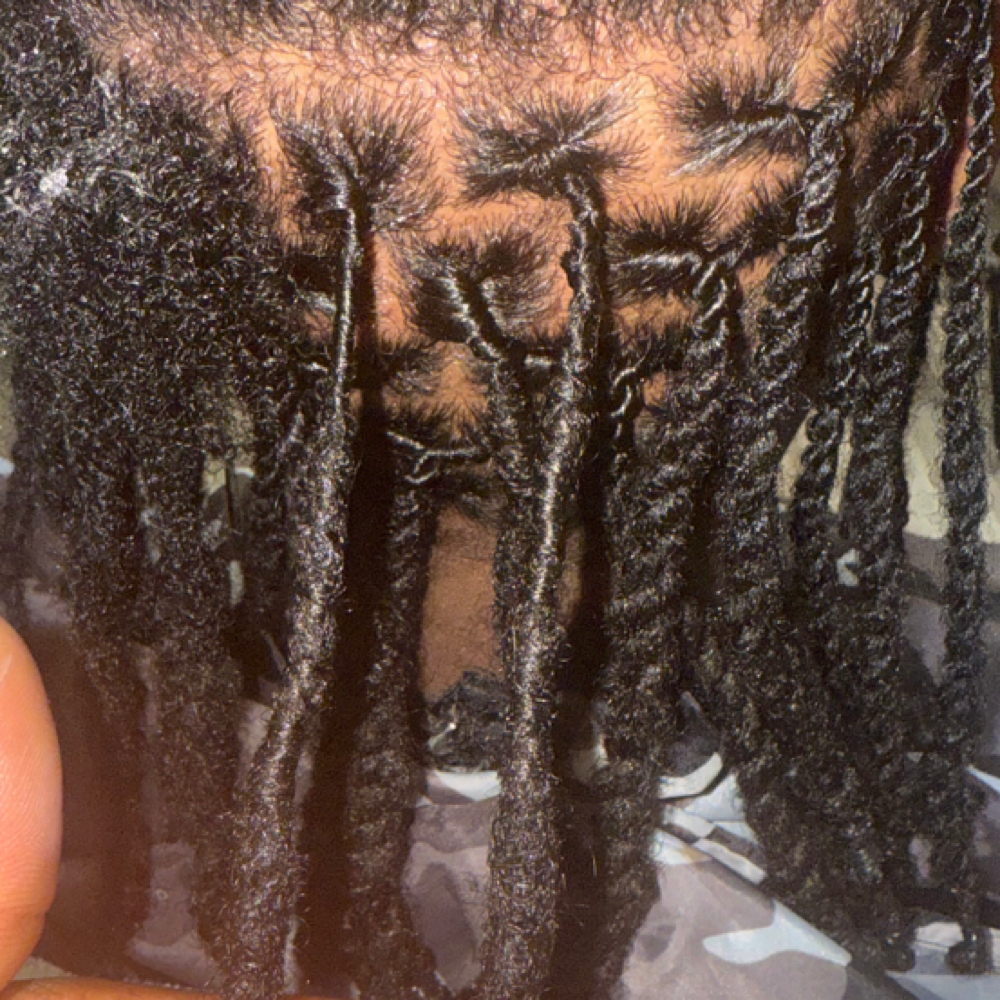 Loc retwist at Luschd in savannah, GA