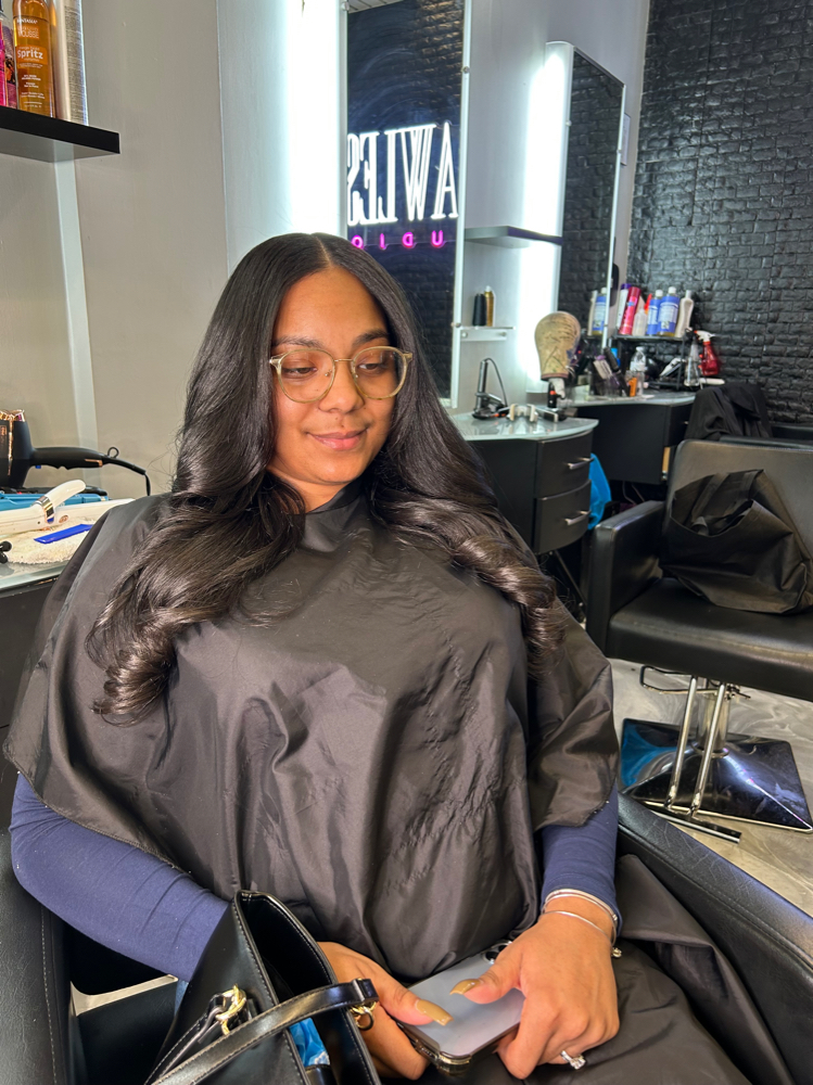 Silk Press,Trim,& Deep Conditioning