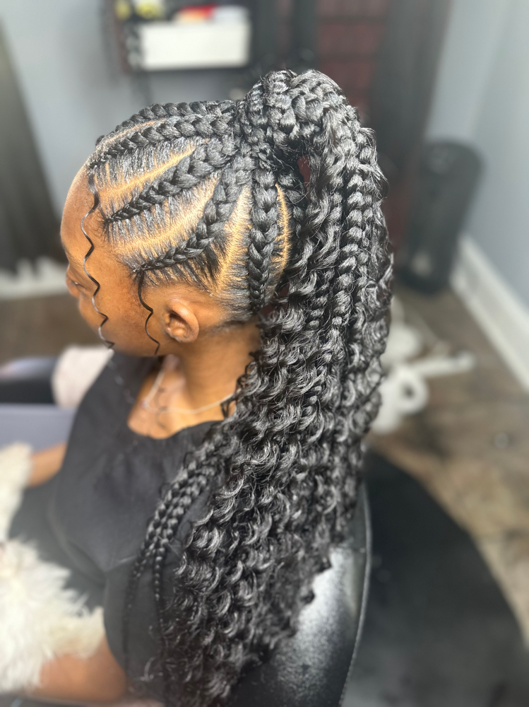 Feed- In Ponytail