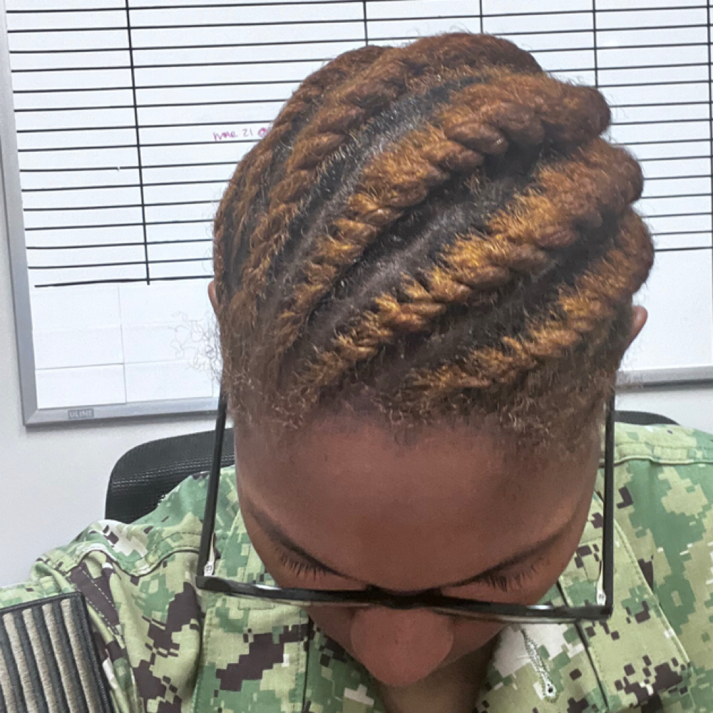 Flat Twist at HDE Hair Studio in Virginia Beach, VA