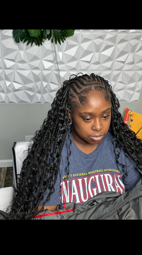 smedium fulani braids