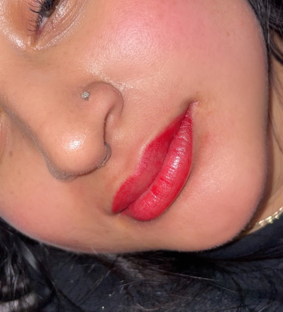 Lip blush at Dolled Up in Los Angeles, CA
