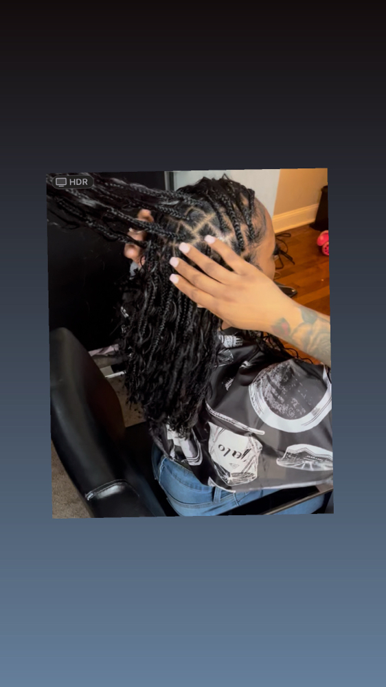 Boho Knotless Bob