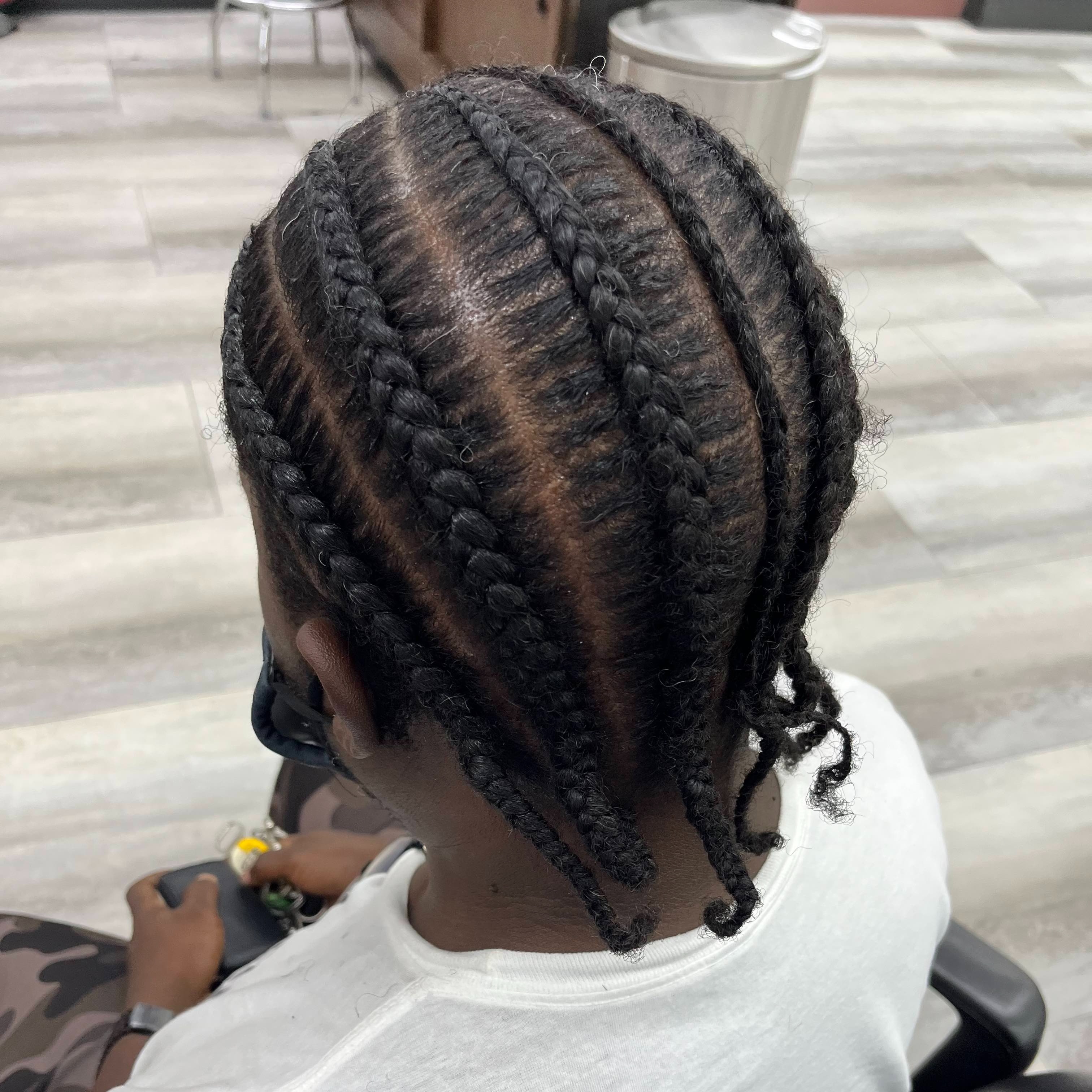 Large Cornrow Braids at The Braids Doctor in Houston, TX