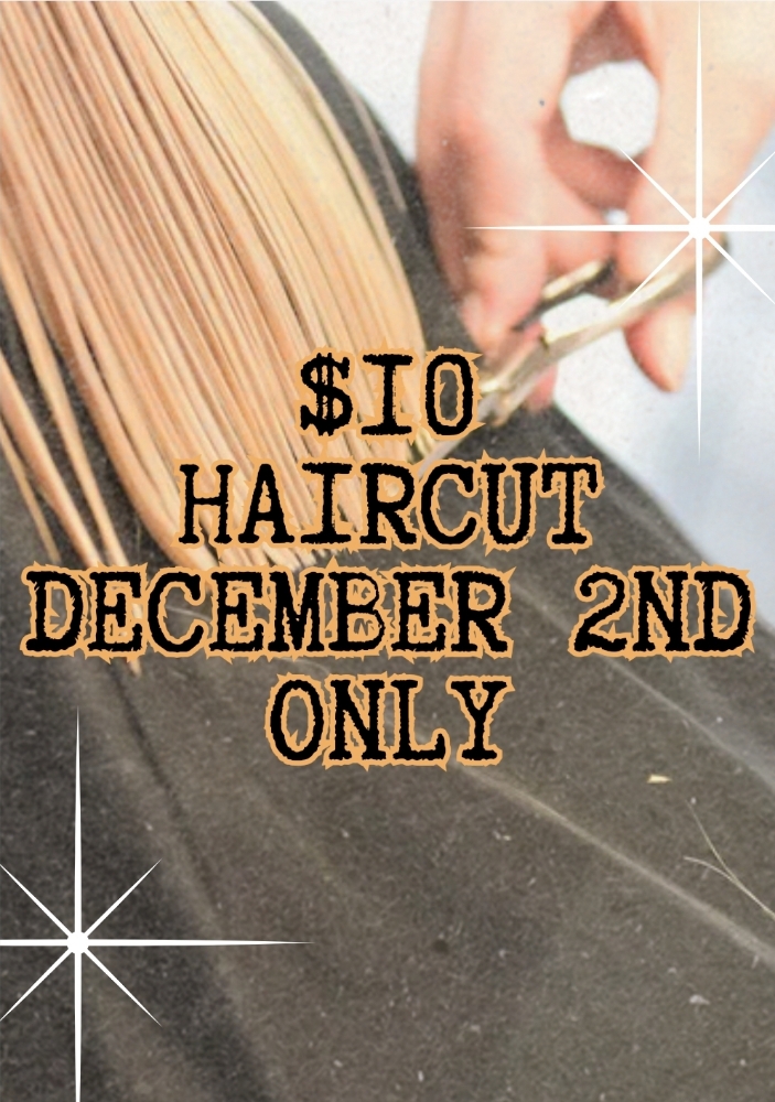 December 2nd Only - $10 Haircut