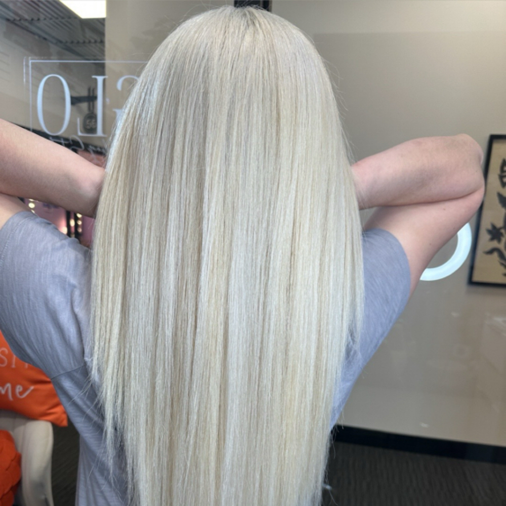 Double process color at GLO BLONDING STUDIO in Marlton, NJ