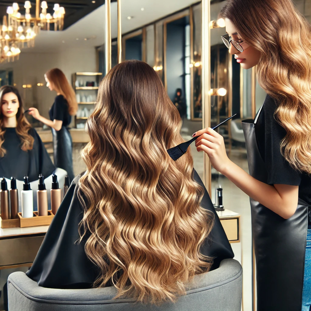 Balayage hair color
