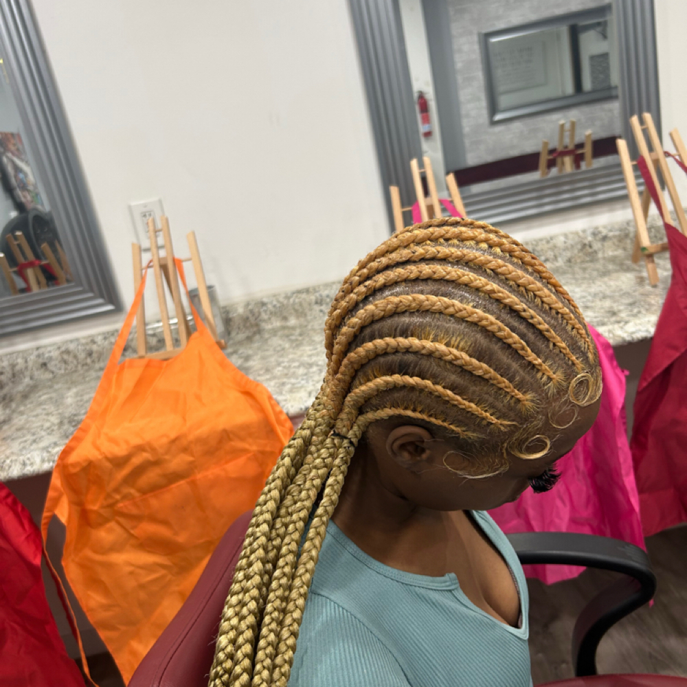 12 stitch braids at The Hairapist Experience in Mount morris, MI