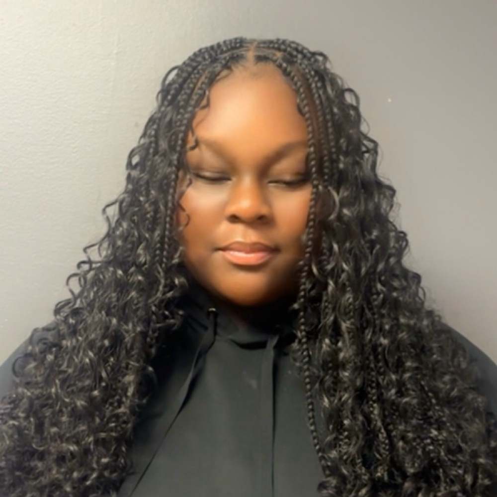 boho knotless medium at Birds Braiding Boutique in Newnan, GA