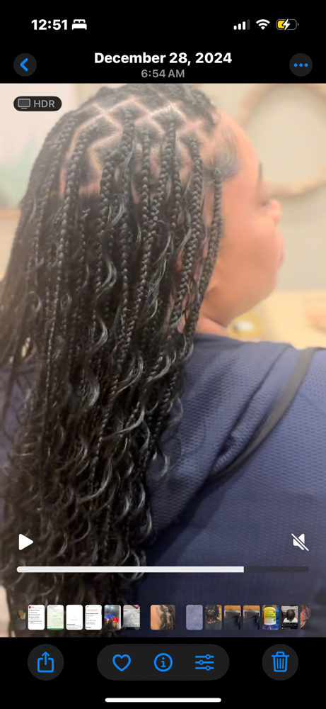 Small Boho Knotless Braids