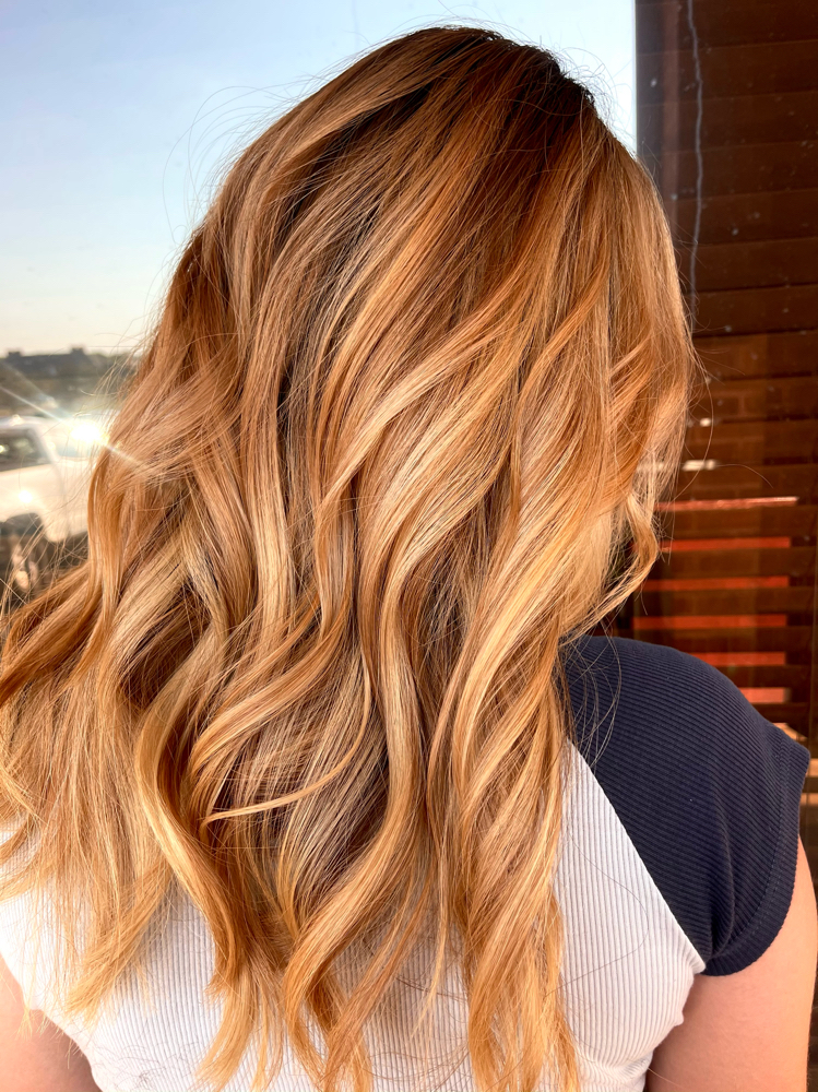 Root Touch Up & Full Balayage