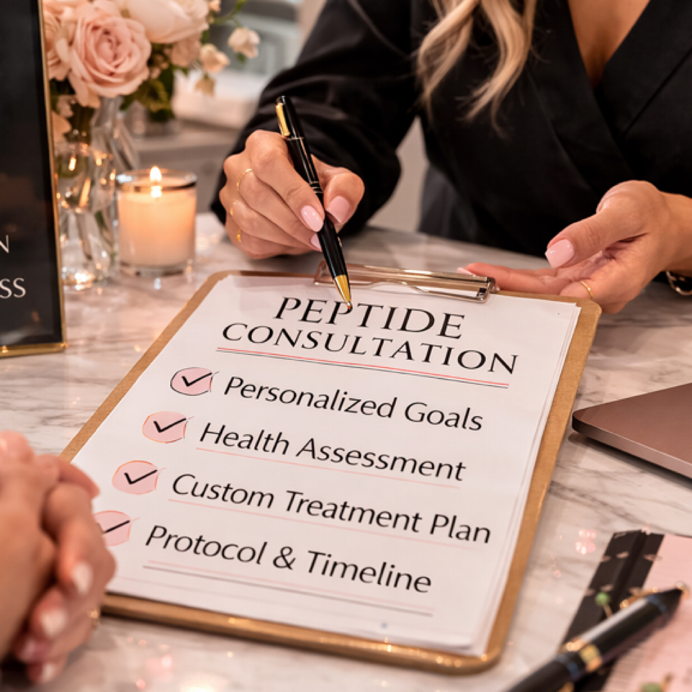 Peptide/Wellness PHONE consultation at BombChelle Aesthetics in New Braunfels, TX