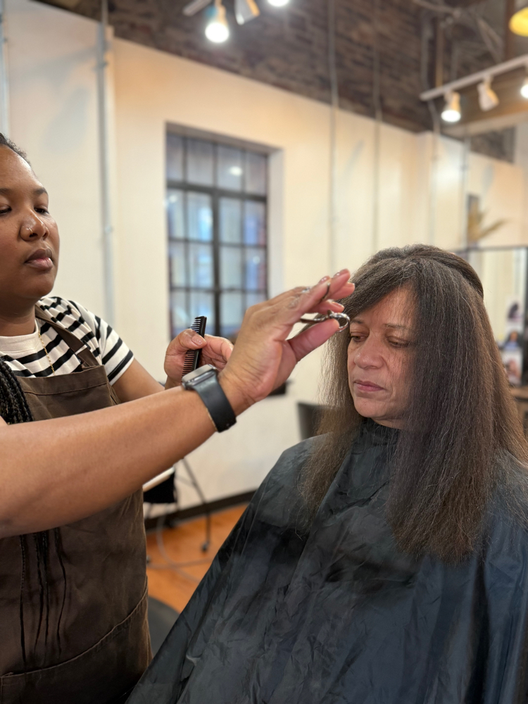 Blow dry and cut at The Curl Pin in Alexandria, VA