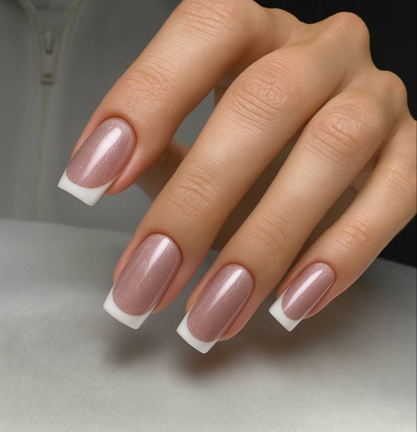 Dry Manicure w/ Gel Polish "French"