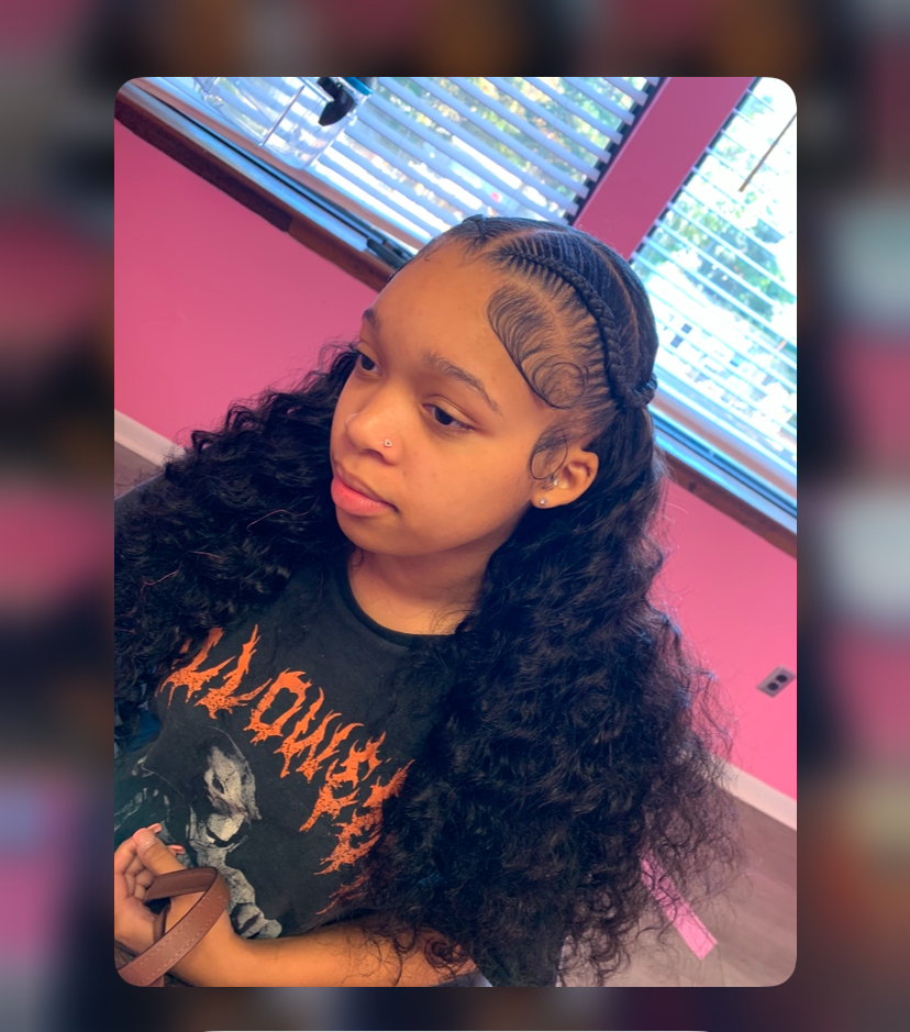 2 braids With Quick Weave