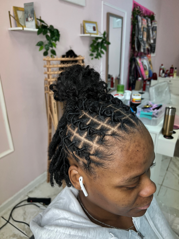 Retwist With Human Hair Added