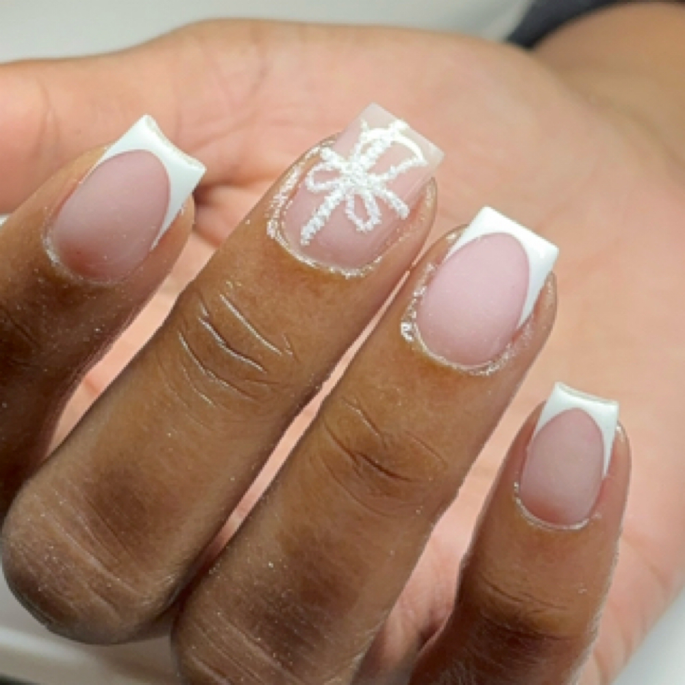 Short Acrylic at TLuxxe Nail Studio in Dearborn, MI