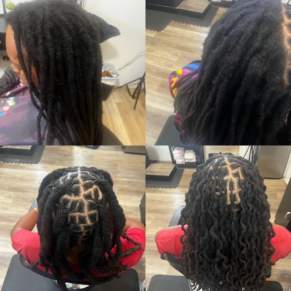 Loc Retwist (no Style) at Natural Iz Me in Fredriksted, VI