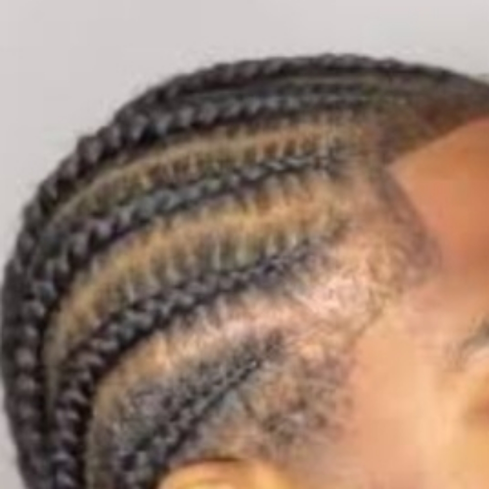 Men 5-12 cornrows (natural hair) at Lady A's Braids & Weaves Studio LLC in Humble, TX